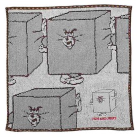 Marushin Mini Towel, Tom and Jelly, Tom Pattern, 100% Cotton, Antibacterial, Odor Resistant, 41050000, Approx. 9.8 x 9.8 inches (25 x 25 cm)