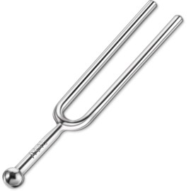 Tuning Fork with A440Hz Stainless Steel Tuning Fork, Cleaning Cloth and Black Storage Bag for Musical Standard Instruments Violin Guitar Tuner Devices