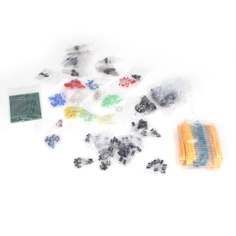 Electronic Component Kit PCB LED Diode Electrolytic Capacitor Resistor Transistor
