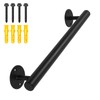 Purife 1.6 FT Black Metal Heavy Duty Stair Railing Indoor,