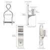 2 Pack Heavy Duty 1-3/8 Inch Wall Mount Gate Hinge