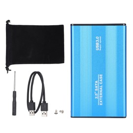 HDD Enclosure Plug Play 3TB USB3.0 SSD Hard Disk Box for Laptops/OS X External Data StorageBlue  (Not Inclube Hard Disk)