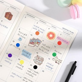 Lstycoy 1000PCS Color Coding Sticker, 1/2 inch Round Circle Dot Sticker Labels for Small Business Office School Supplies (Yellow)