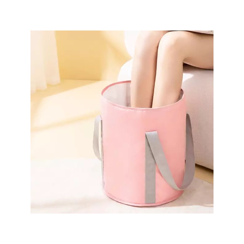 No Applicable 휴대용 족욕기 족욕바스켓 접이식 [핑크 L(대형)] Portable Foot