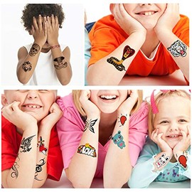 Tatuajes Temporales para Niños, Niñas y Niños: 72 Tatuajes en 36 Hojas Ideales para Decoraciones y Recuerdos de Fiestas