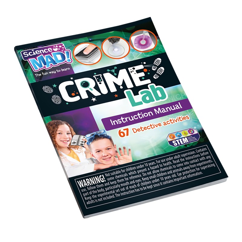 Science Mad Crime Lab Kit For Kids - Learn About