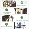 Lovind Garden Tool Organizer,Metal Yard Tool Organizer,Holds 50 Long-Handled Tools/Rakes/Brooms,Side