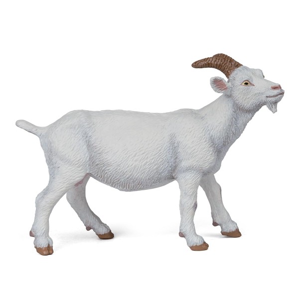 Papo -Hand-Painted - Figurine -Farmyard Friends -White nanny goat -51144 - Collectible - For Children - Suitable for Boys and Girls - From 3 years old