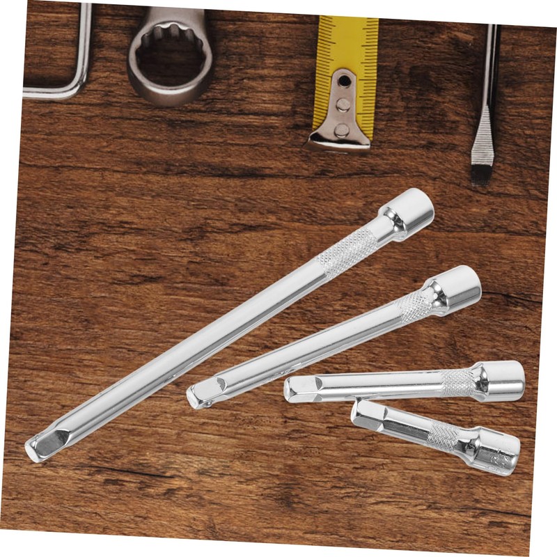 GLEAVI 4pcs Ratchet Wrench Extension Set Wobble Extension Tool for