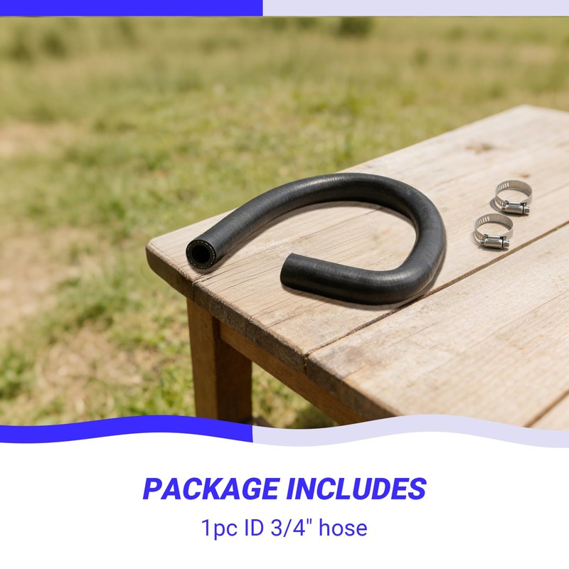 3/4" LS Swap Heater Hose 90 Degree Bend Molded Heater