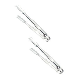 Alipis Strong Lightweight Ice Cube Clip Metal Bread Clip Food Serving Tong Set