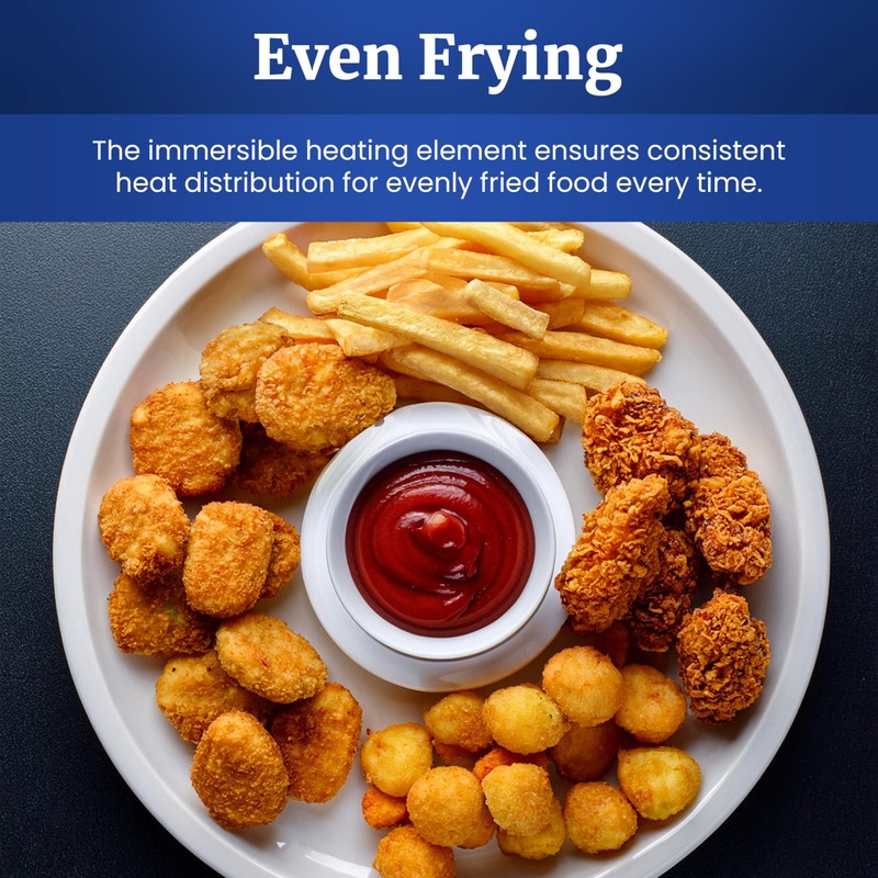 Elite Gourmet EDF-401T Electric 4.5 Qt. / 17 Cup Immersion