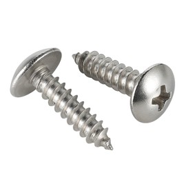 Mellewell #10 x 1-1/2" Truss Head Sheet Metal Screws Wood Screws, 304 Stainless Steel 18-8, Self Tapping, 100 PCS