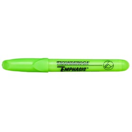 Ticonderoga Emphasis Fluorescent Highlighters, Desk Style, Chisel Tip, Green, One Dozen (47068)