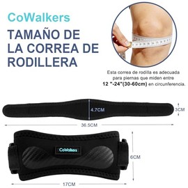 Rodilleras para Gym Running - 2 Piezas Soporte de Rodilla Ajustable para Hombre y Mujer, Rodillera Rotuliana, Menisquera, Banda para Proteger Rodillas de Deportes y Entrenamiento (Negro)