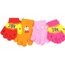 Set of Four Pairs of One Size Magic Stress Gloves for Infants Ages 1-3 Years