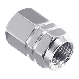 8X Sporty and Lightweight 8X Wheel Plugs for Car, Motorcycle, Bicycle or Skateboard Bikes Aluminum with Sealing Ring (Silver)