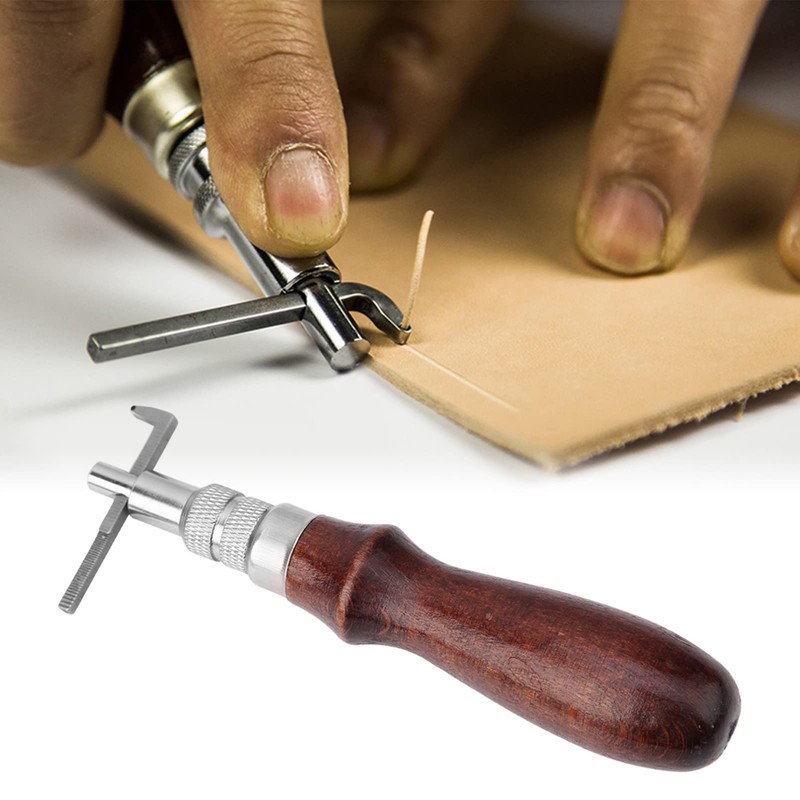 stitching groover leather stitch professional working tool adjustable over leatherworking