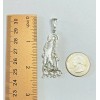 Sterling Silver Saint Lazarus "San Lazaro" Polished Pendant