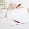 2pcs Letter Openers, Durable Stainless Steel Envelope Cutter with Wooden