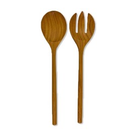KPC Salad Server Spoon Fork Set of 2 Wooden
