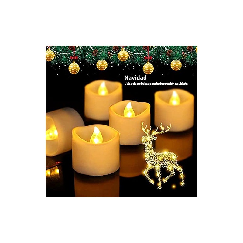 12 PCS Velas LED Sin Llama, Velas Eléctricas Luz de