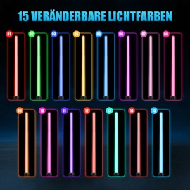 SOARFLY Lightsaber, 15 Colours, Pack of 2 Lightsabers, Children, Adults, FX Lightsaber, Simulated Film Fight Soundfonts for Party, Cosplay, Gift