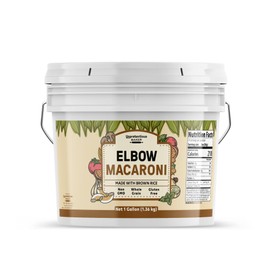 Unpretentious Brown Rice Elbow Macaroni, 1 Gallon, Whole Grain Pasta, Gluten Free