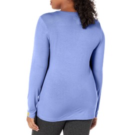 WonderWink Layers Women’s Silky Long Sleeve Tee — Ceil Blue, Medium