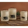 Black Forest Décor Bear & Moose Stoneware Canister Set (3