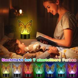 Zoyomax Gifts for Girls 5 6 7 8 9 10 Years, Butterfly Diamond Painting Night Light 3D Creative Diamond Painting Children, Birthday Gift for Children Girls from 6-12 Years