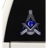 ProSticker 127V (One) Masonic Series Faith, Hope, Charity Freemason Compass