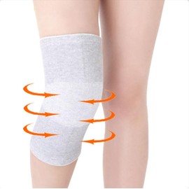 Bonvie.shop Knee Support Bandage Warming Knee Support Knee Cuff Elastic Sports Bandage Grey Quantity: 1 Pair, Size: M