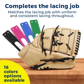 TOFL Baseball Glove Lace Kit | 6 Leather Glove Laces, a Lacing Needle, Set of Thumb & Pinky Straps | Heavy Duty Cowhide for Baseball & Softball Glove Relacing Kit | Mango