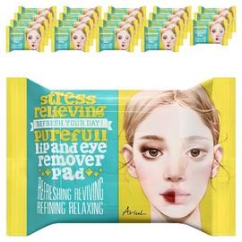Arial Relieving Purefull Lip & Eye Remover Pads 30p, 55g, 20 pcs / 아리얼 릴리빙 퓨어풀 립앤아이 리무버 패드 30p, 55g, 20개