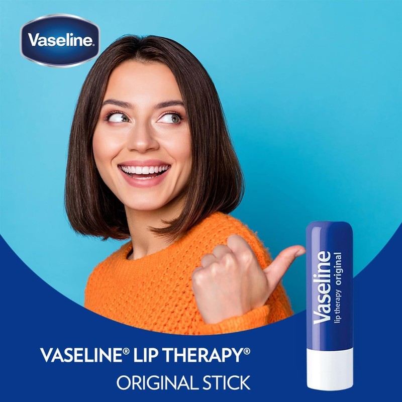 Vaseline- Paquete variado de 4 bálsamos labiales hidratantes Lip Therapy