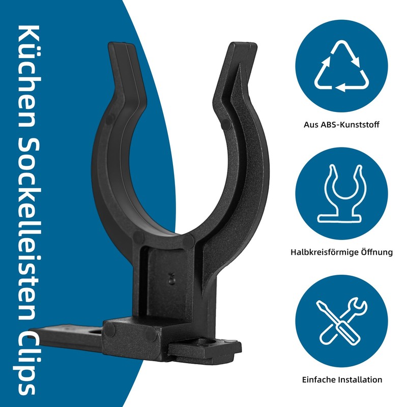 Kitchen Skirting Clips, Pack of 20 Strip Clips for Skirting