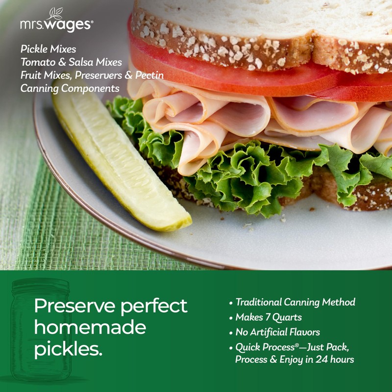 Mrs. Wages Horseradish Roasted Garlic Quick Process Pickle Mix, Quick