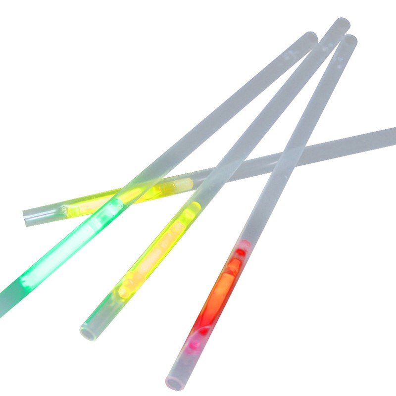 50Pcs 2 in 1 Glowing Straws Sticks Glowing in the