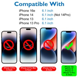 Mothca Mothca Matte Glass Screen Protector for iPhone 16e / iPhone 14 / iPhone 13 / iPhone 13 Pro [6.1 Inch] Anti-Glare & Anti-Fingerprint Tempered Glass, [Easy Installation Frame] Smooth as Silk