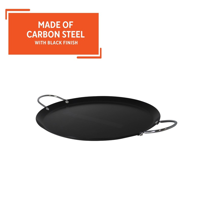 IMUSA 9in Carbon Steel Nonstick Round Comal with Metal Handles,