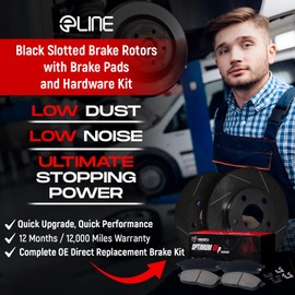 R1 Concepts Rear Brakes and Rotors| Hardware Included| Rear Optimum OEp Brake Pads and Rotors Kit| Fits 2004-2006 Lexus RX330; 2007-2009 Lexus RX350; 2006-2008 Lexus RX400h