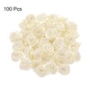 uxcell 100pcs 1.5cm Mini Ribbon Roses Satin Ribbon Flower Rose