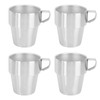 300ml Stackable Coffee Cups with Stand Stainless Steel Double Layer