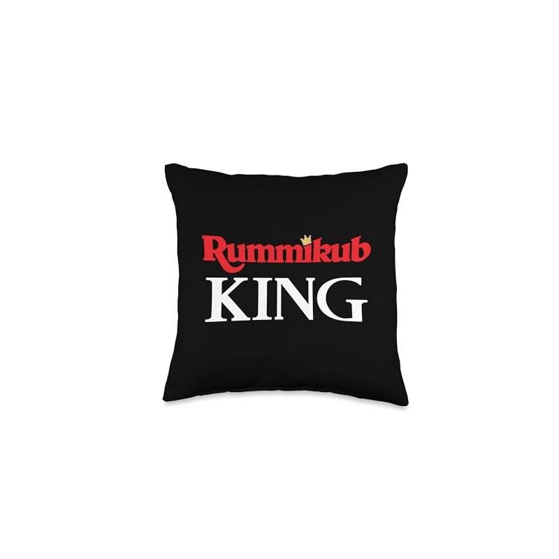 Rummikub King Logo With Royal Crown Throw Pillow