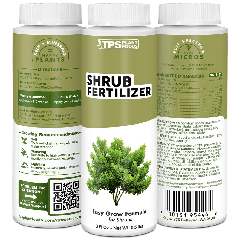 Shrub Fertilizer, Complete Liquid Shrub Plant Food, 1 Gallon (128