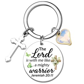 Religious Gifts for Women Christian Bible Verse Keychain Christian Gifts for Women Faith Religious Easter Gift Christmas Birthday Gift for Her Cross Keychain for Sister Friends
