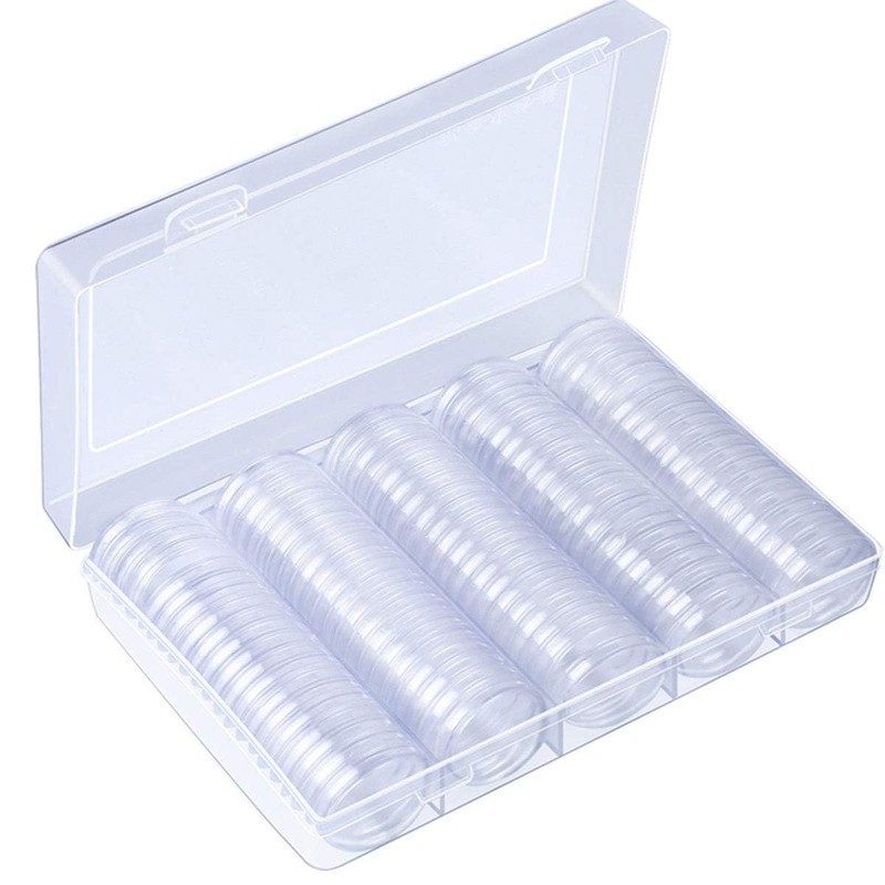 Osuter Coin Capsules Storage Plastic Coin Holder with Storage Box
