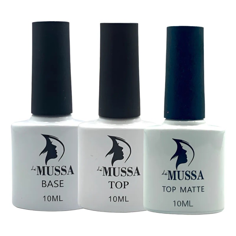 Trío Base,top Y Top Matte 10ml Esmalte Gel Uv Uñas