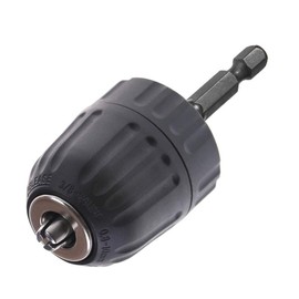 Gasea 0.8-10mm Keyless Drill Chuck Converter 3/8" 24UNF Thread Quick Change Adapter with 1/4" Hex Shank